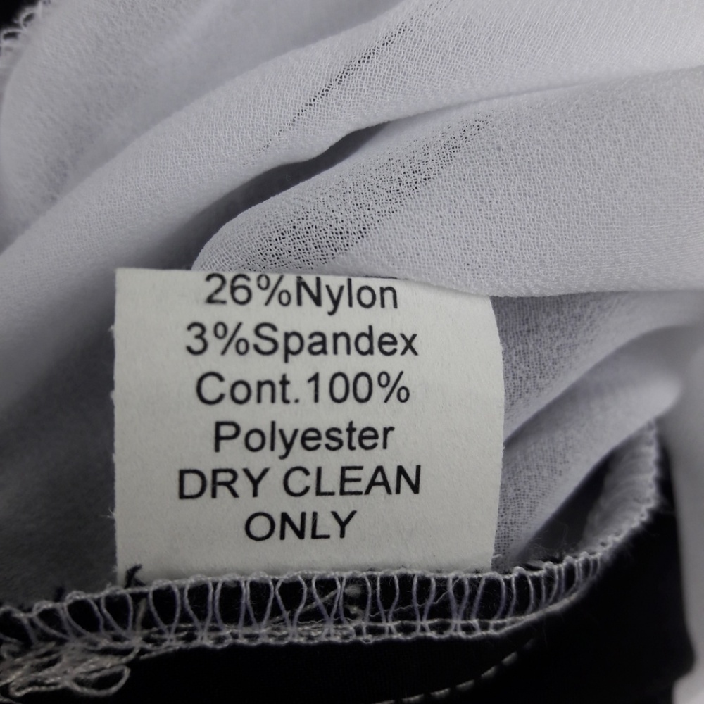 Bailey 44 Black Blouse Button Front Open Overlap Crossover Back White USA L - Picture 7 of 8